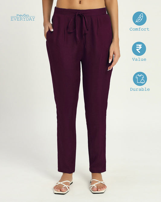 Plum Passion Everyday Cigarette Pants