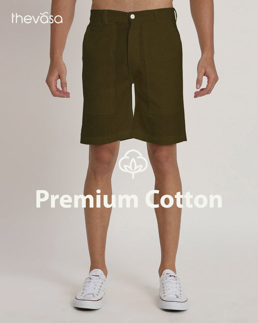 Patch Pocket Playtime Olive Green Men's Shorts