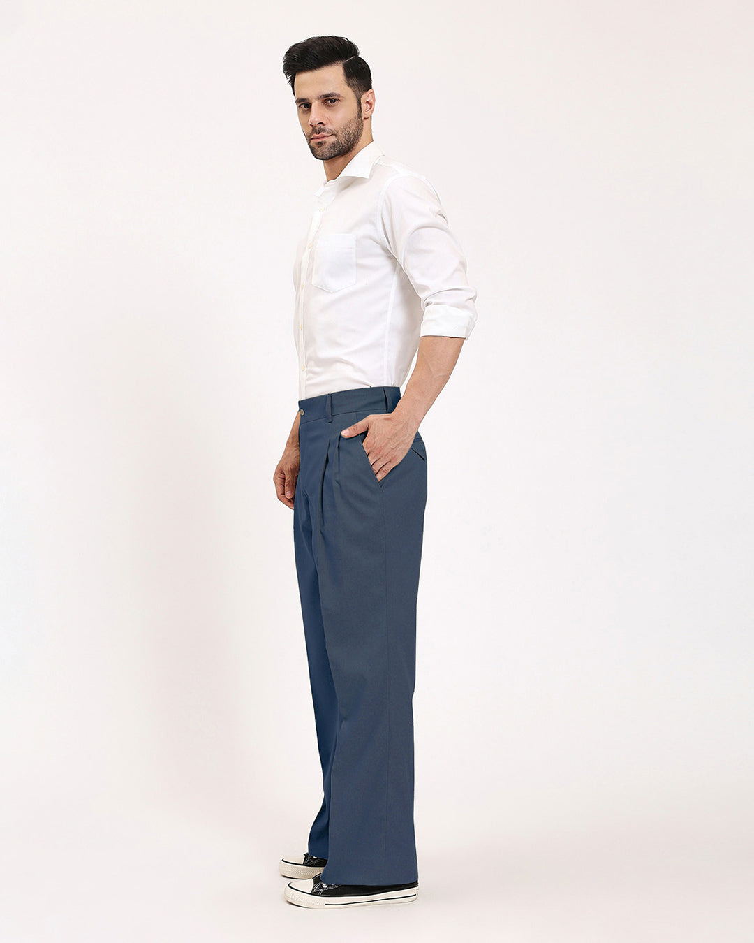 Incheon Loose Teal Blue Fit Men's Pants