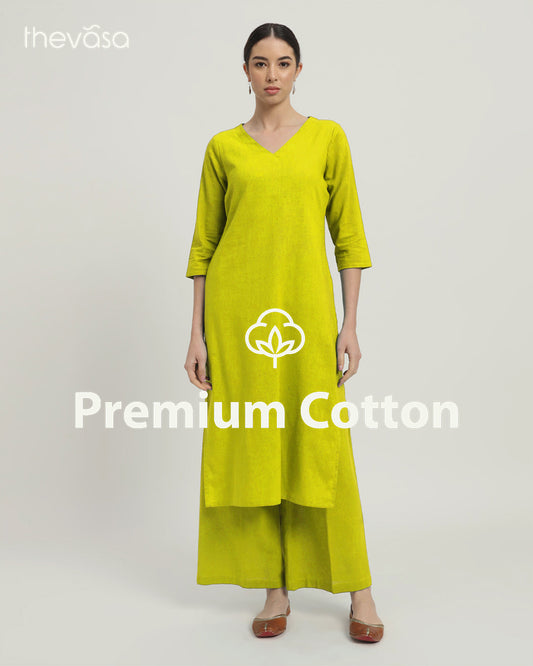 Lime Verve & Versatility Solid Co-ord Set