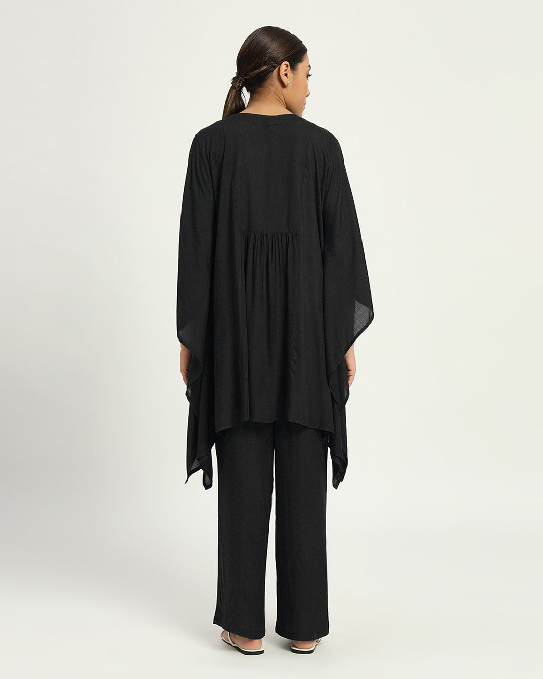 Black Everyday Comfy Kaftan Co-ord Set