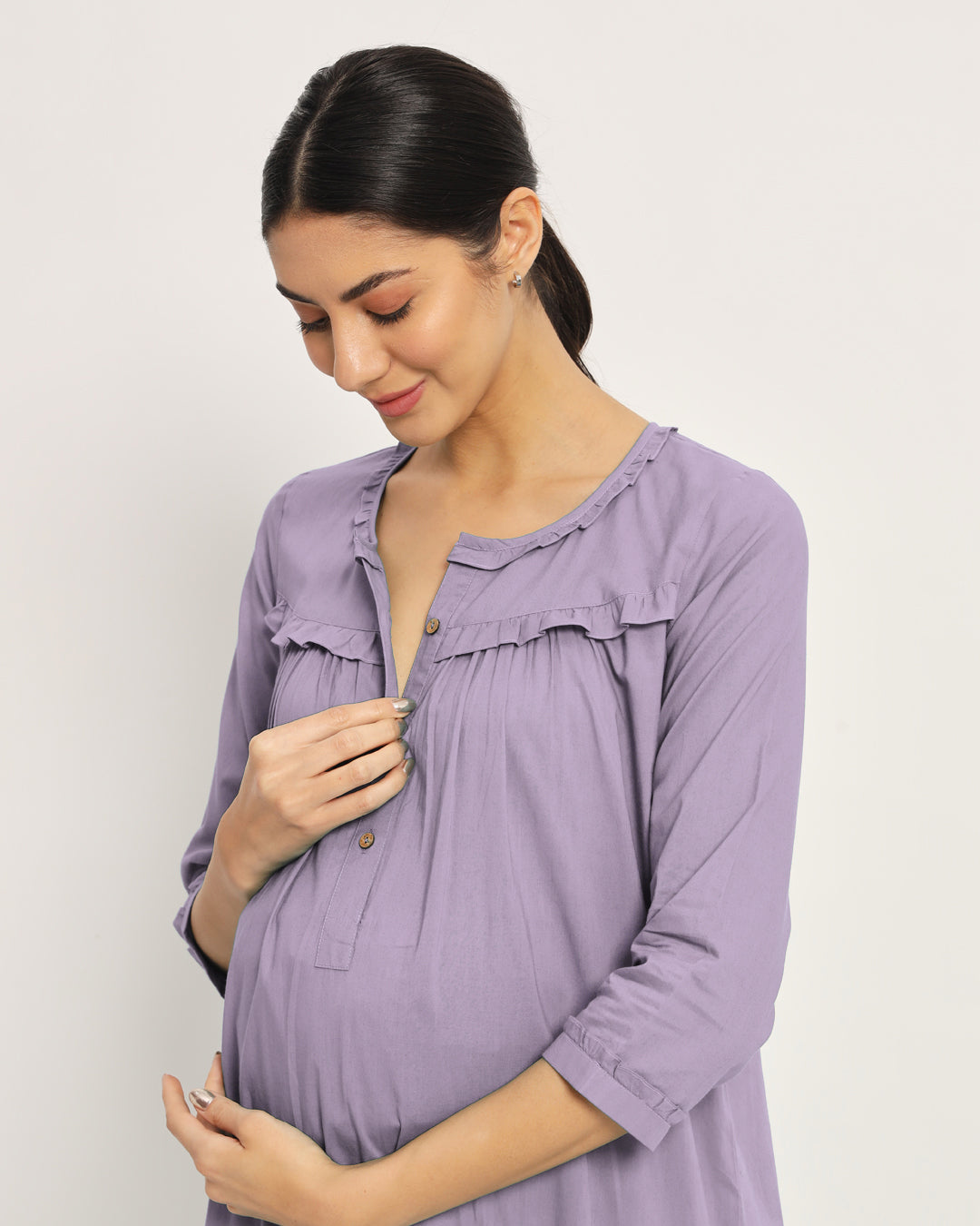 Lilac Bella Mama Maternity & Nursing Dress