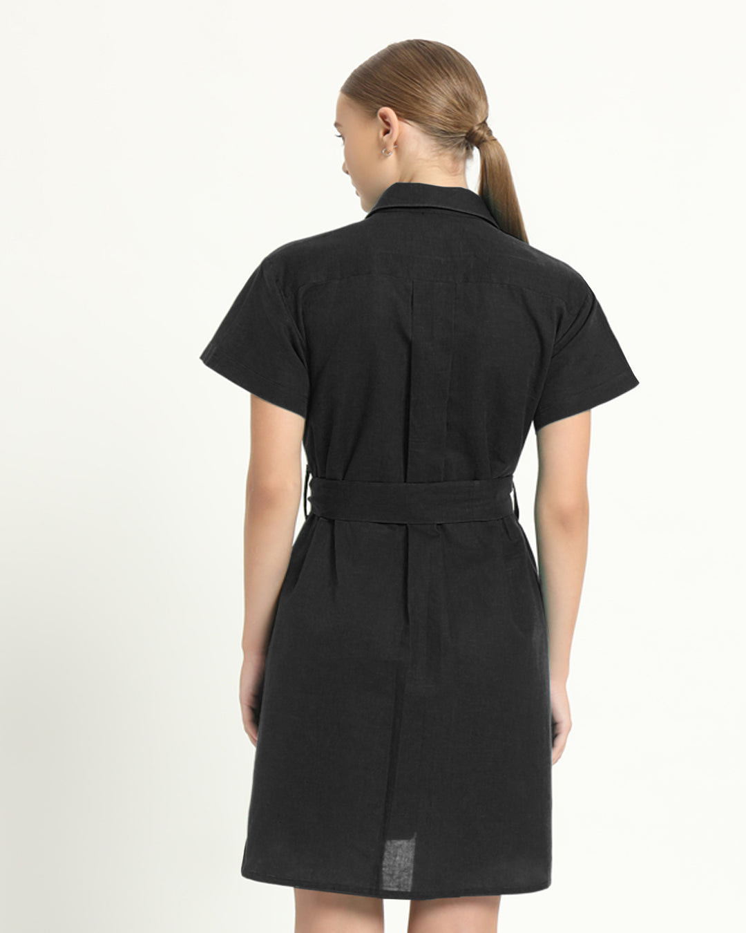 The Loretto Noir Cotton Dress