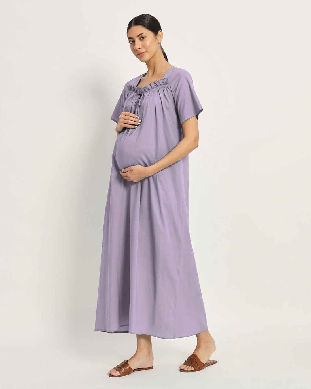 Combo: Iris Pink & Lilac Nurture N' Shine Maternity & Nursing Dress