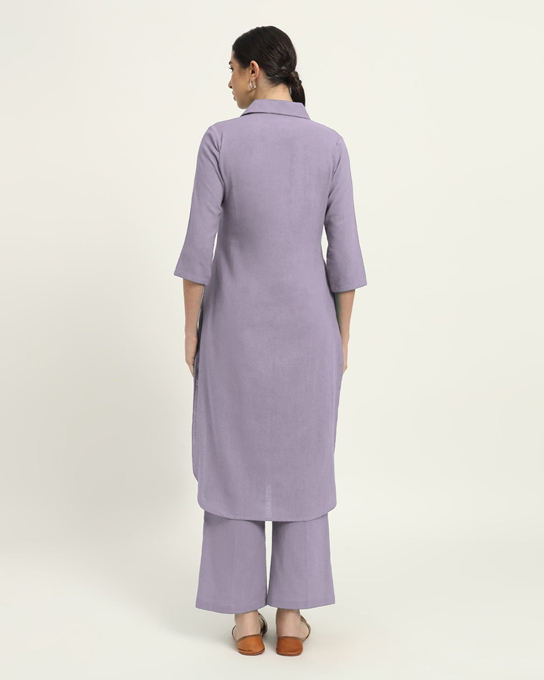 Combo: Lilac & Queens Gulabi Collar Comfort Solid Kurta