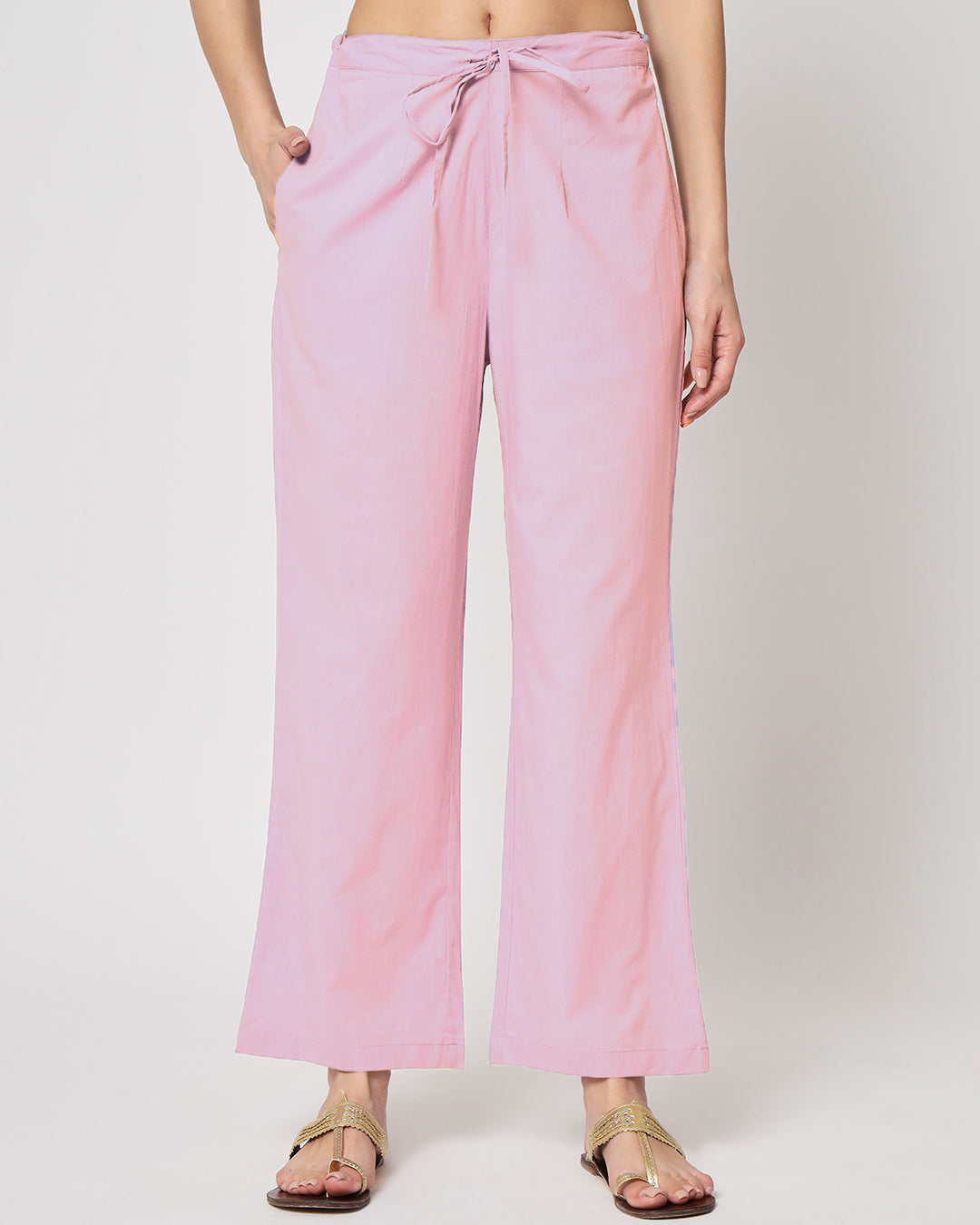 Pink Mist Gathered Solid Co-ord Set