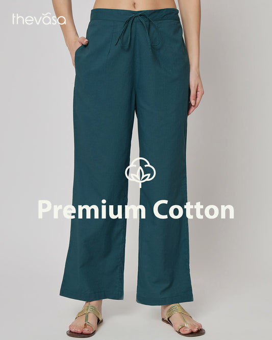 Deep Teal Straight Pants