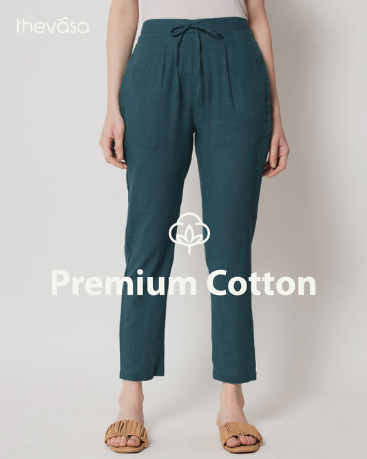 Deep Teal Cigarette Pants