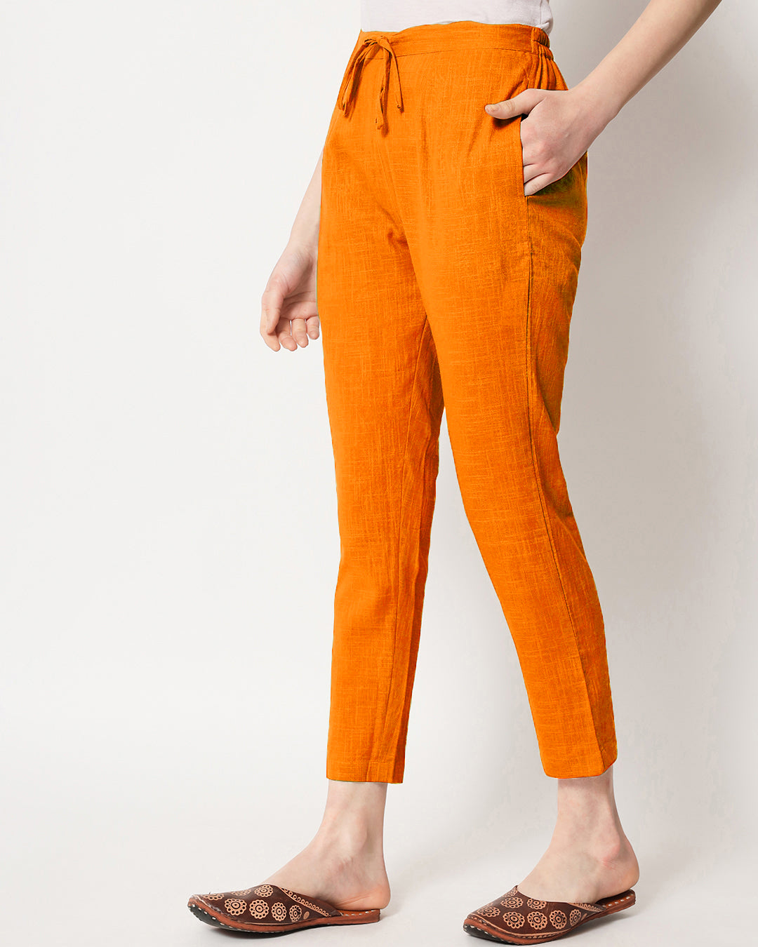 Happy Orange Cigarette Pants