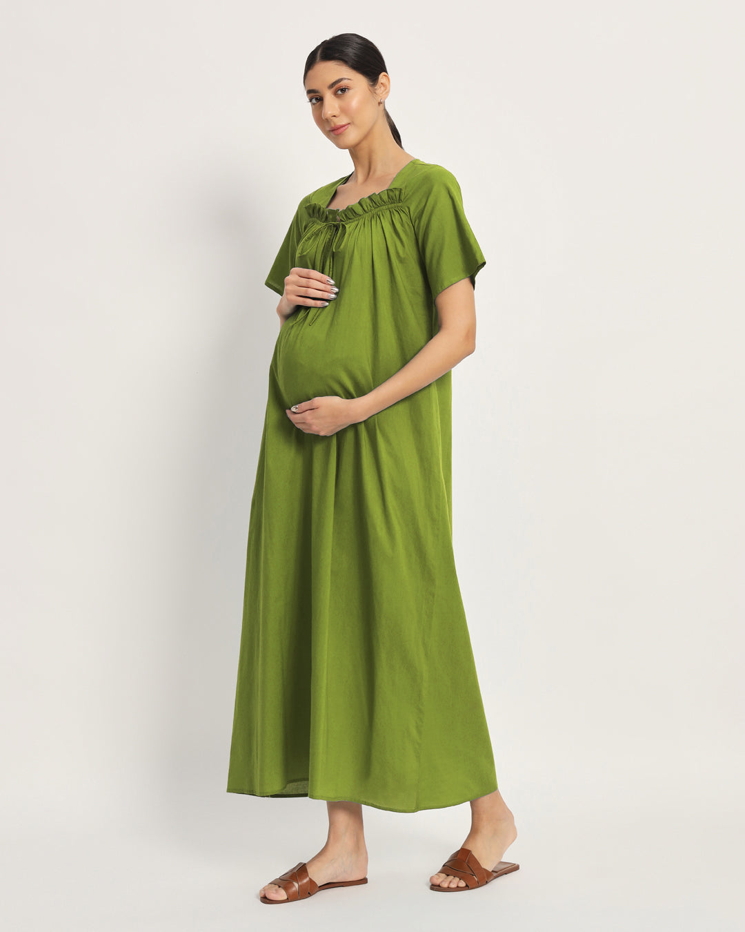 Combo: Plum Passion & Sage Green Nurture N' Shine Maternity & Nursing Dress