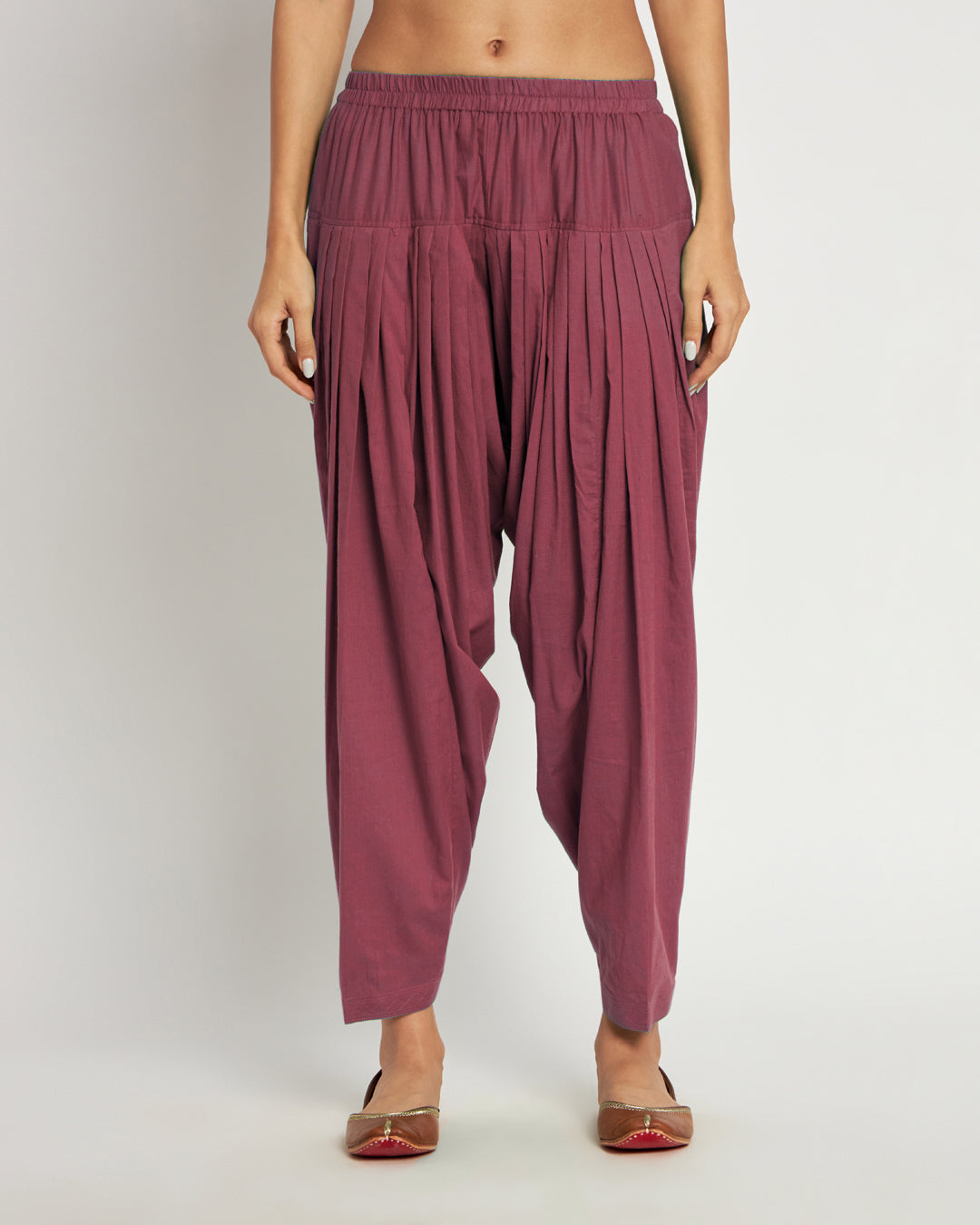 Cotton Women Patiala Salwar Regular Fit Salwar Pants Regular Maroon Free  Size | eBay
