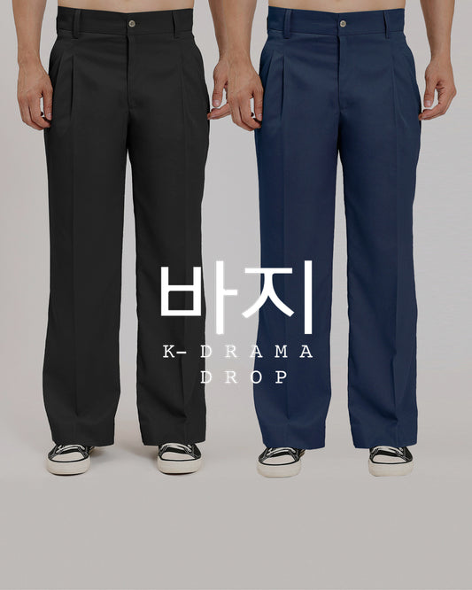 Combo: Incheon Loose Fit Black & Teal Blue Men's Pants