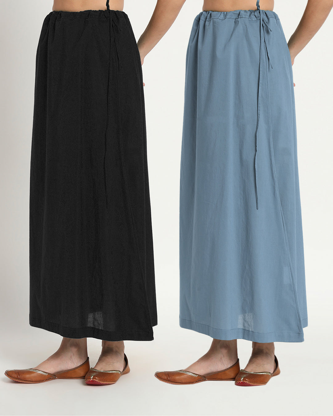 Combo: Black & Blue Dawn Peekaboo Petticoat- Set of 2