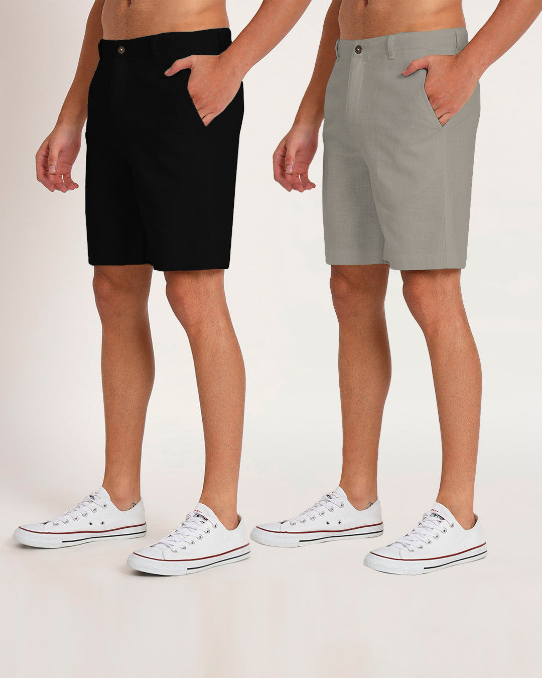 Combo : Ready For Anything Black & Grey Men's Shorts