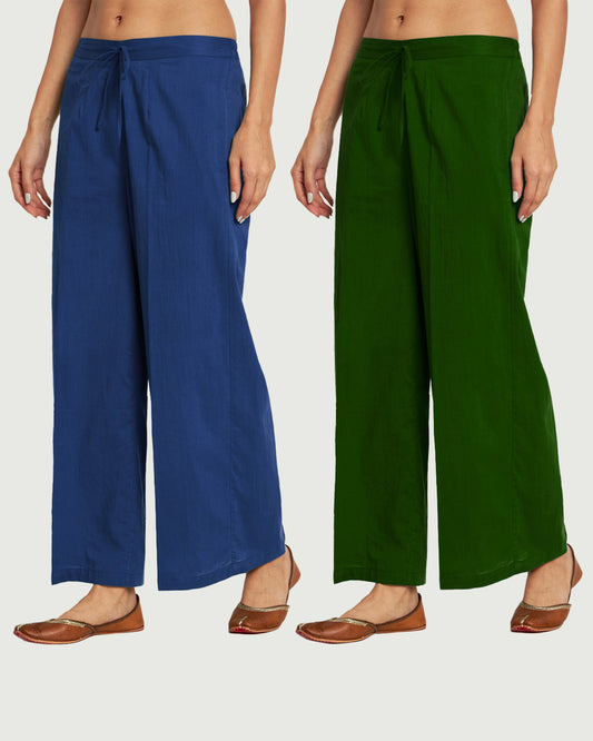 Combo: Cobalt & Emerald Wide Pants