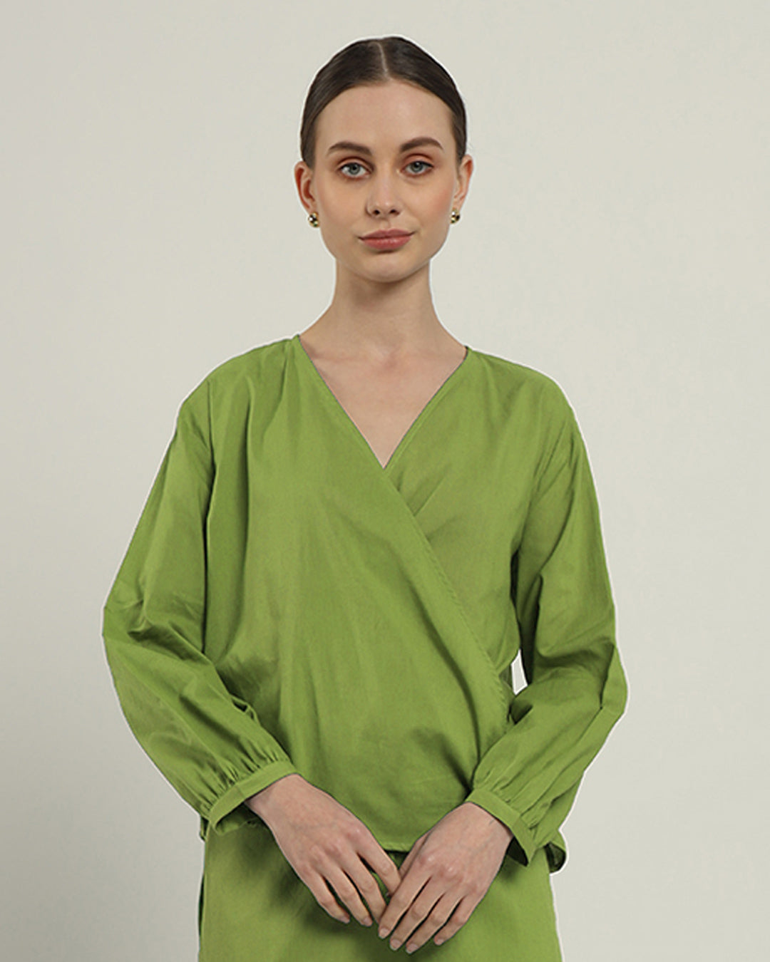 Fern Flare & Wrap Full Sleeves Top (Without Bottoms)