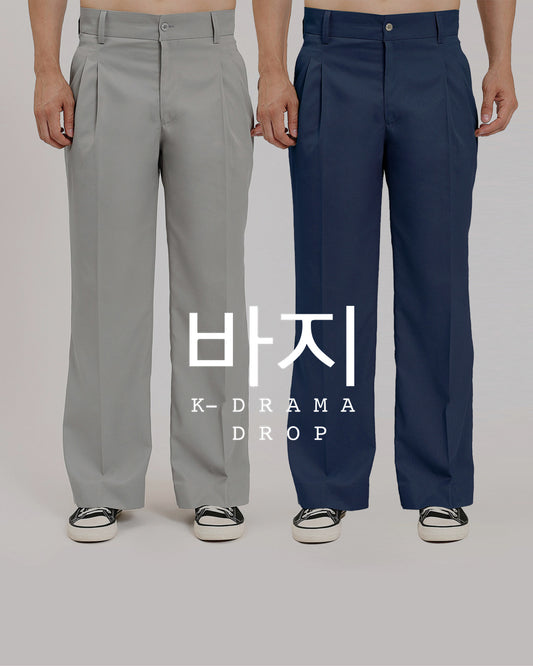 Combo: Incheon Loose Fit Steel Blue & Teal Blue Men's Pants