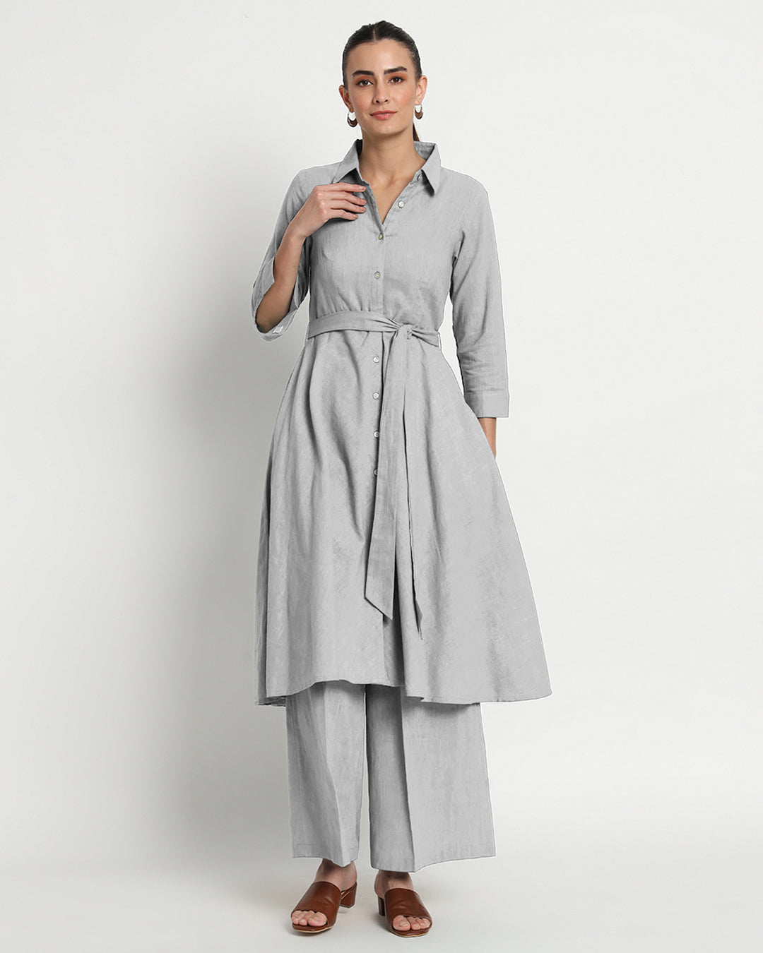 Iced Grey Knots & Knots Solid Co-ord Set