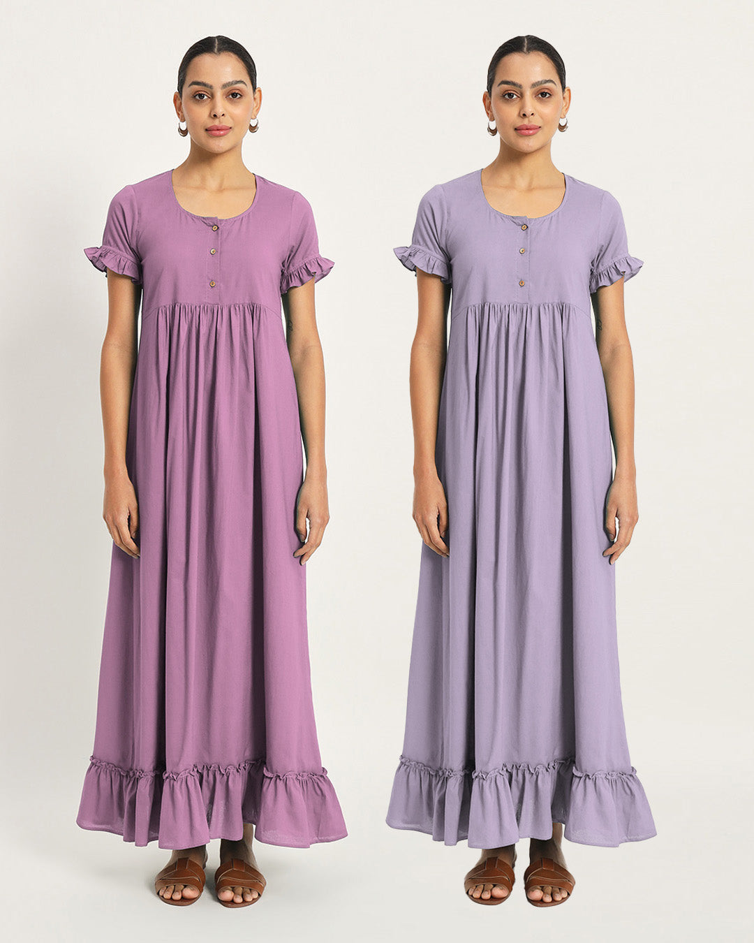 Combo: Iris Pink & Lilac Hush Hour Nightdress