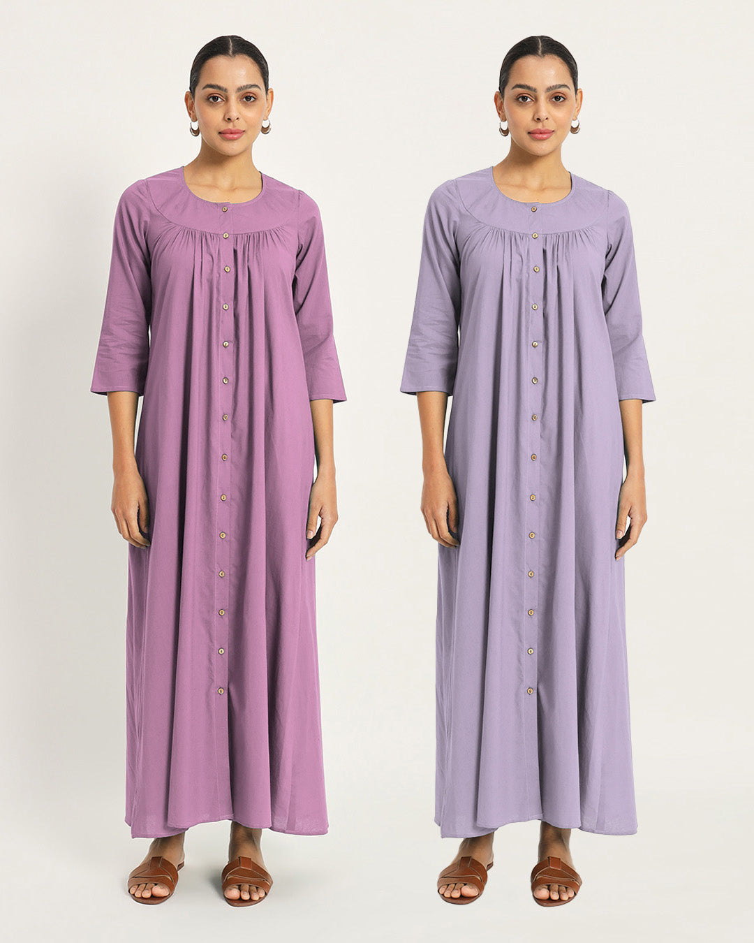 Combo: Iris Pink & Lilac Nighttime Must-Have Nightdress