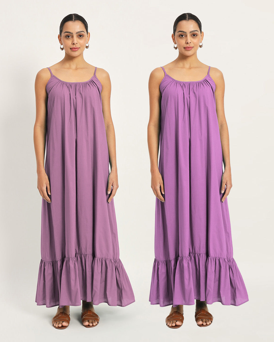 Combo - Iris Pink & Wisteria Purple Night-to-Town Nightdress