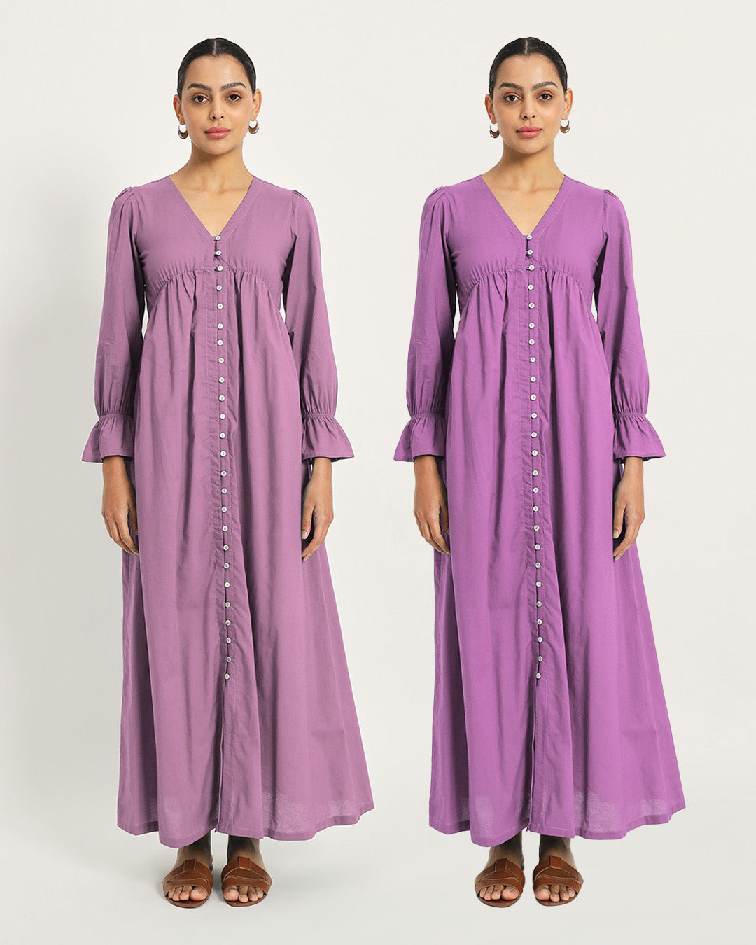 Combo: Iris Pink & Wisteria Purple Day-Night Ease Nightdress