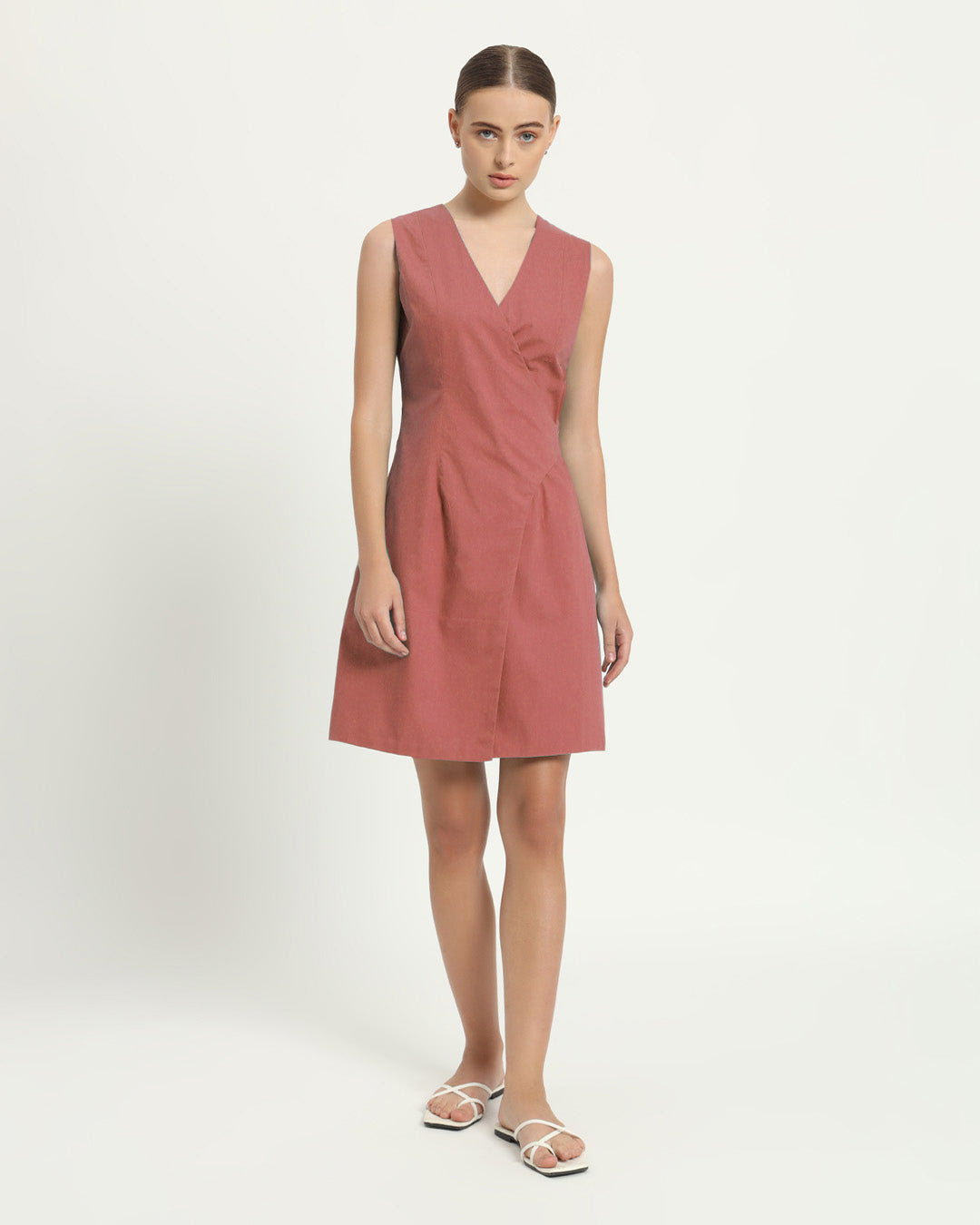 The Augsberg Ivory Pink Cotton Dress