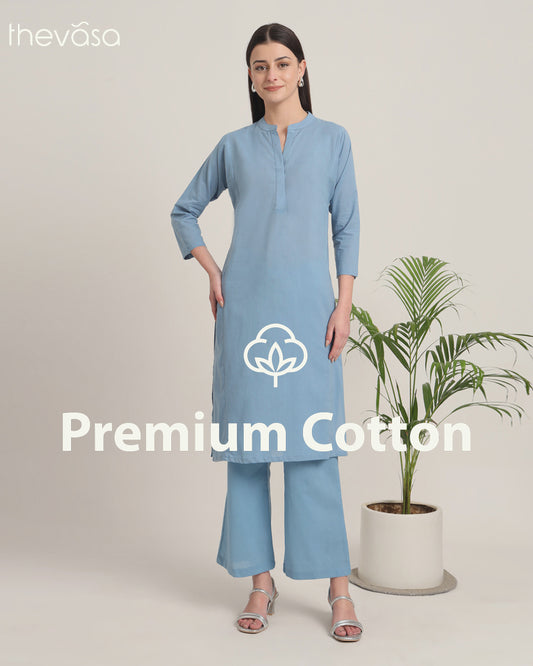 Blue Dawn Everyday Bliss Notch Neck Solid Co-ord Set