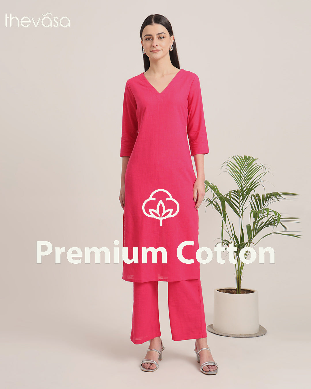 Queens Gulabi Verve & Versatility Solid Co-ord Set