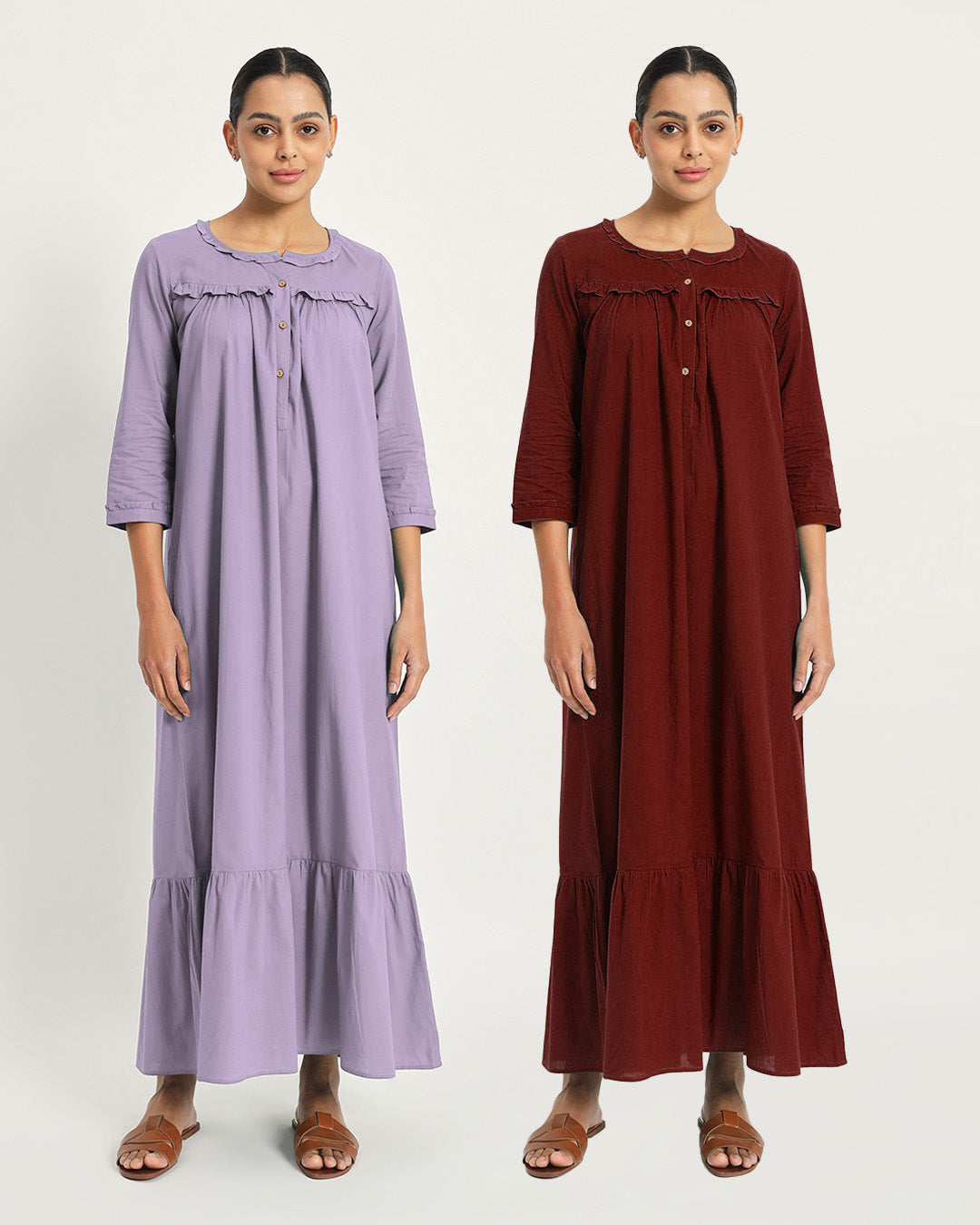 Combo: Lilac & Russet Red Cloud Nine Nightdress