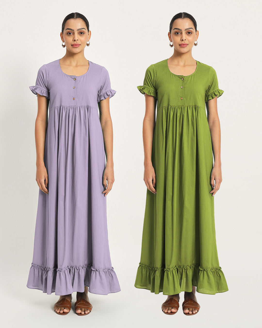 Combo: Lilac & Sage Green Hush Hour Nightdress