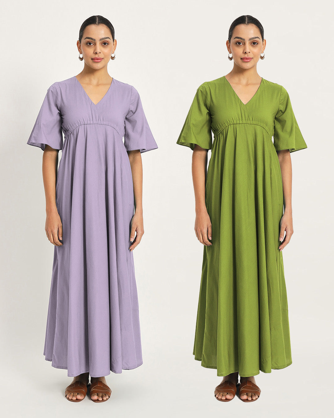 Combo: Lilac & Sage Green Calm Comforts Nightdress