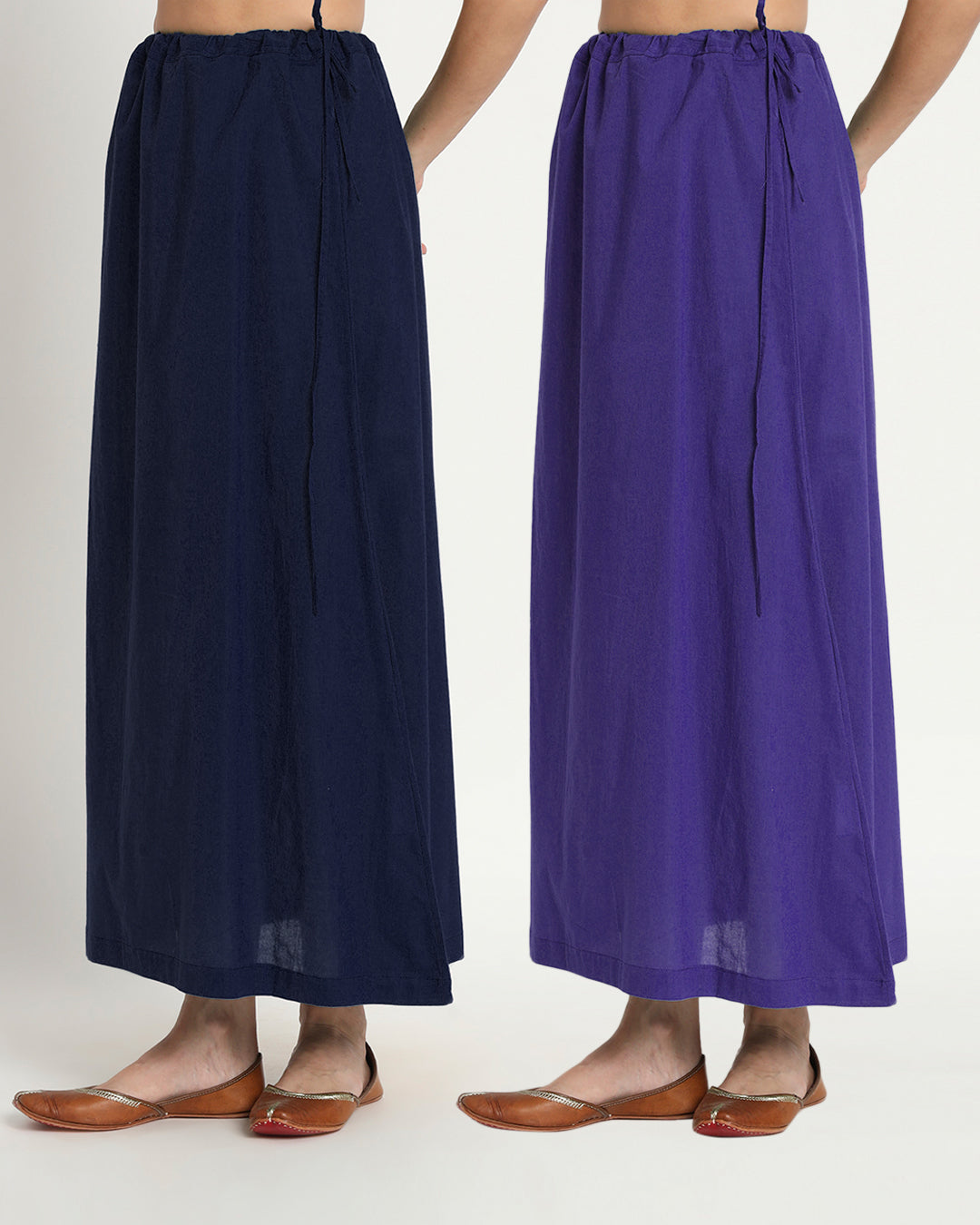 Combo: Midnight Blue & Aurora Purple Peekaboo Petticoat- Set of 2