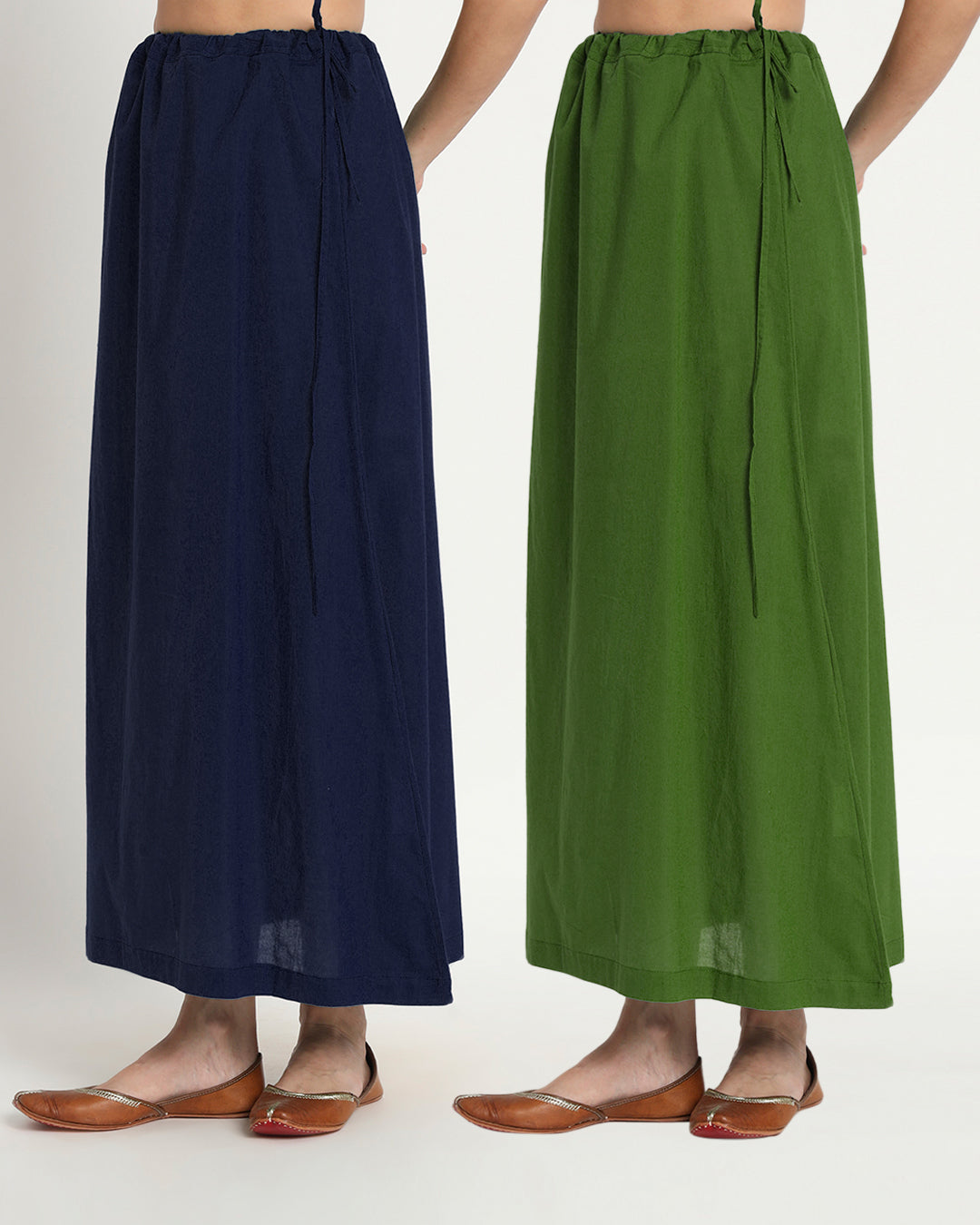 Combo: Midnight Blue & Greening Spring Peekaboo Petticoat- Set of 2