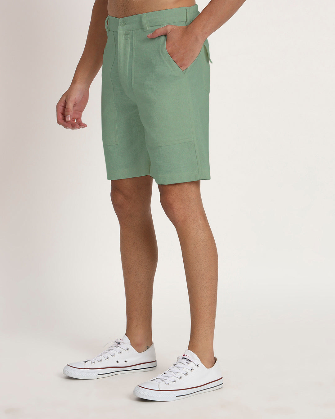 Combo : Patch Pocket Playtime Beige & Spring Green Men's Shorts