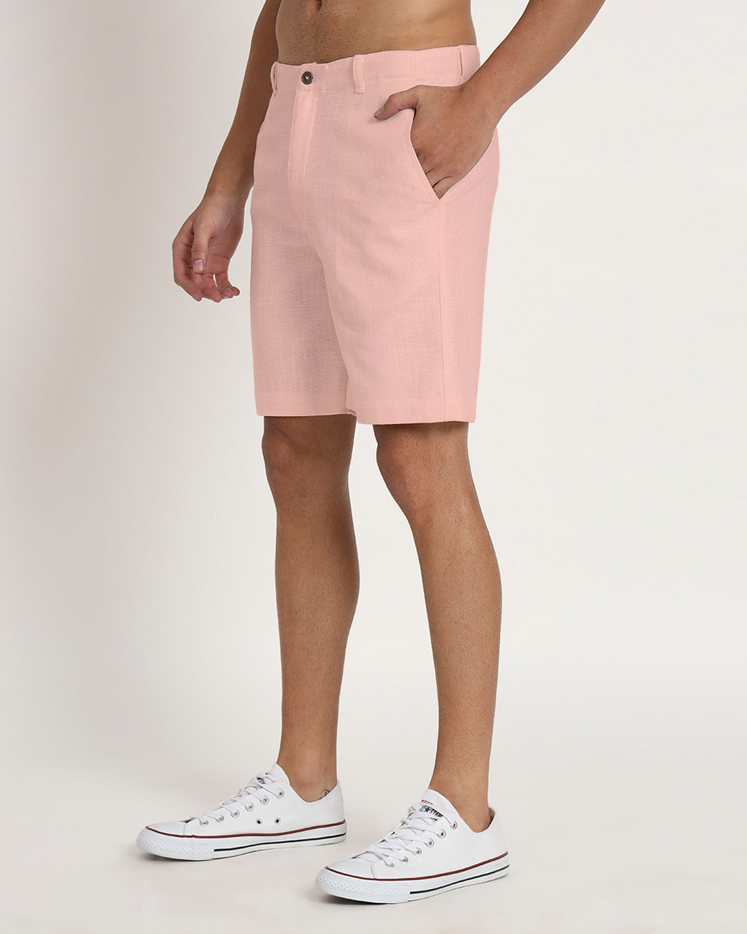 Combo : Ready For Anything White & Fondant Pink Men's Shorts