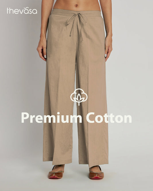 Beige Wide Pants