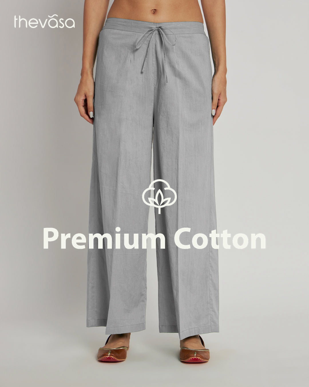 Iced Grey Wide Pants