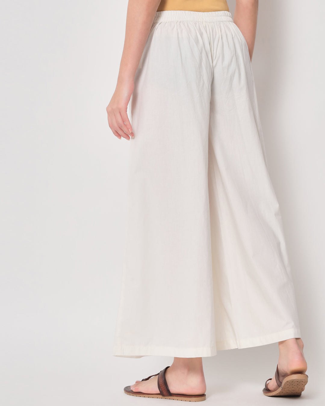 White Wide Pants